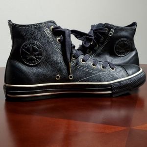 Converse Utility Double Black Leather All Stars